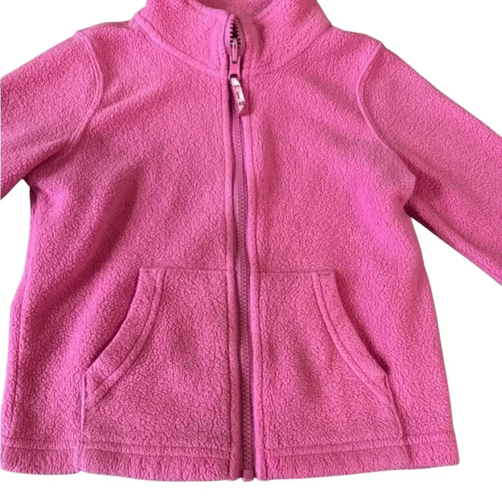 The Children's Place Pink Full Zip Fleece Lightweight Sweater Size 5T Cozy